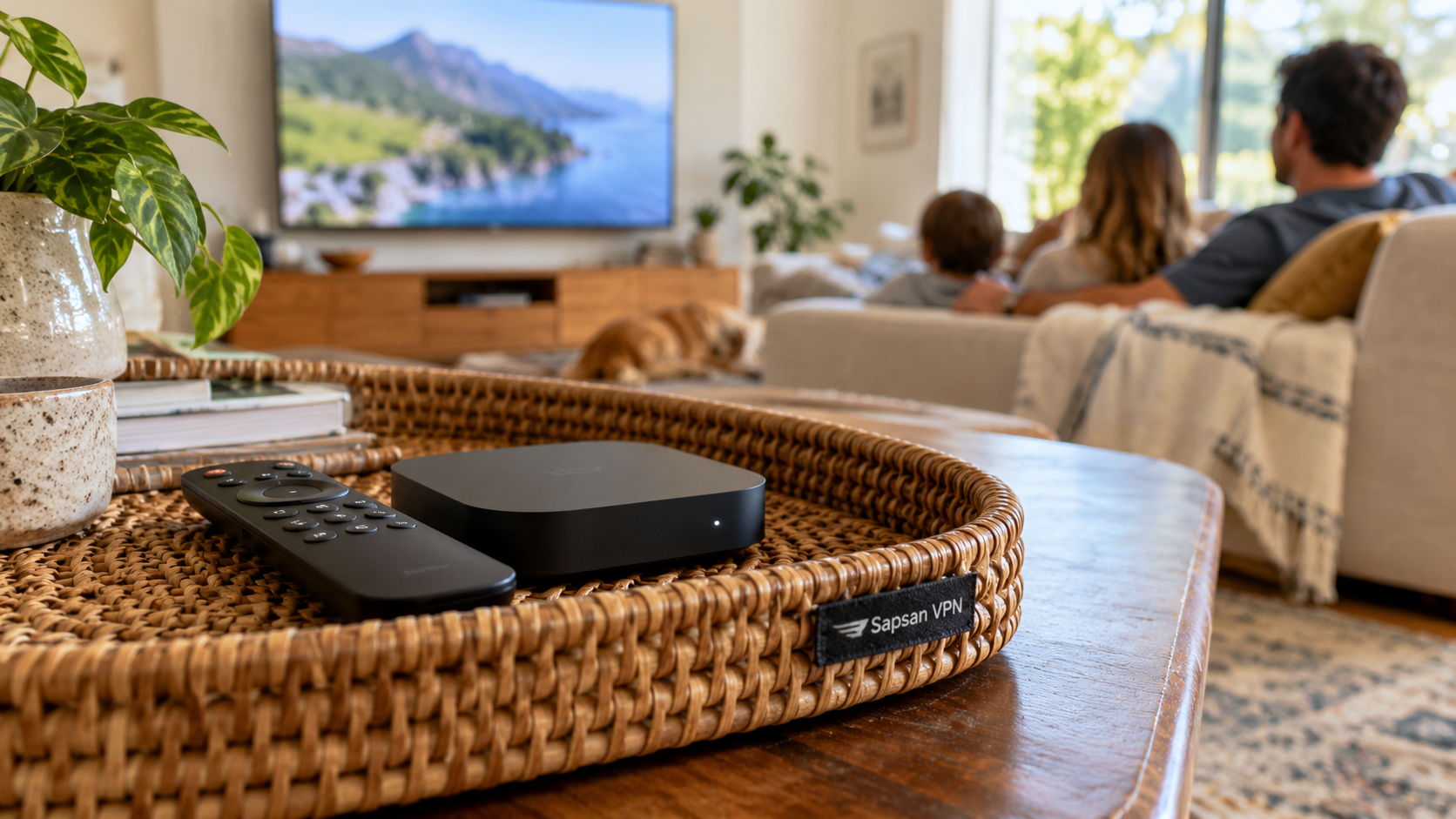 VPN для Android TV — тематическая иллюстрация