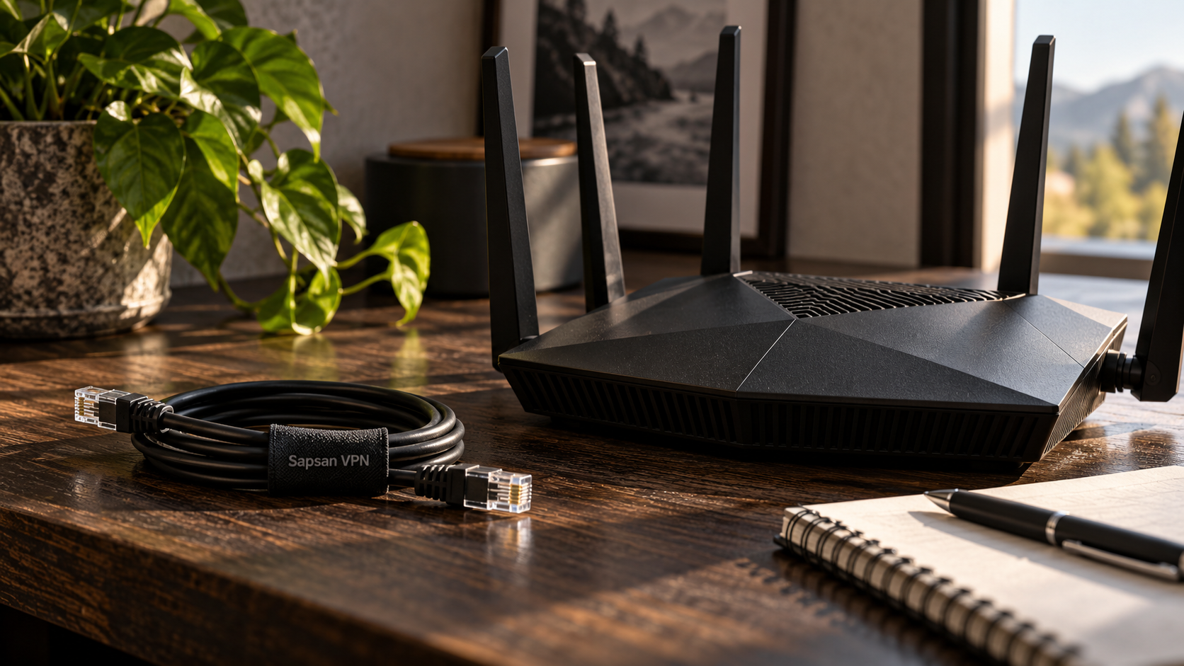 VPN на ASUS — тематическая иллюстрация